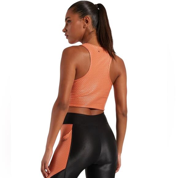NWT! Koral Mayra Netz Tie Muscle Athleisure Gym Chic Tank - Size Large - Picture 2 of 12
